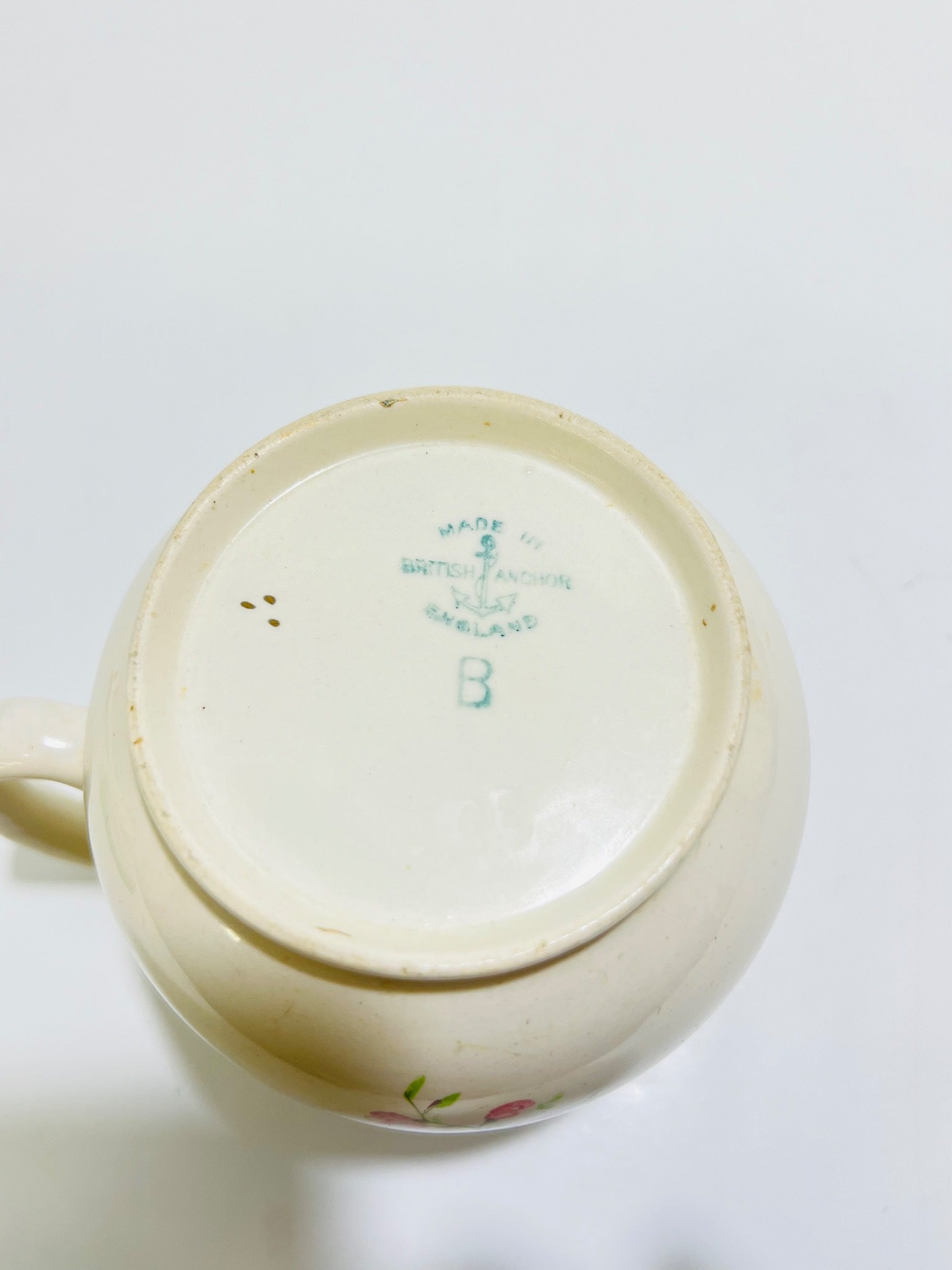 British Anchor Floral Porcelain Creamer Made in England