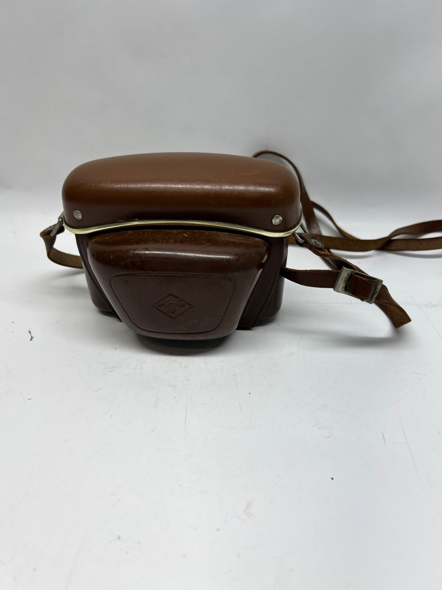 Agfa Germany Hard Brown Leather Camera Case