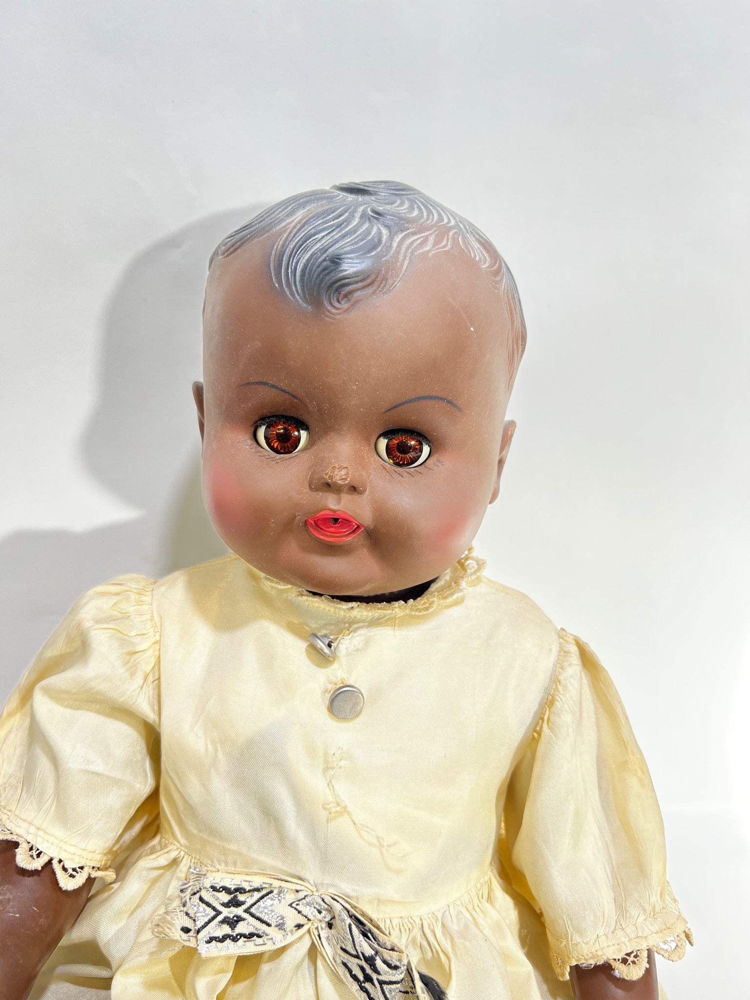 Reliable Plastic Doll with Yellow Dress