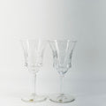 2 Vals St. Lambert Crystal Wine Glasses