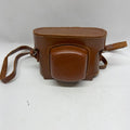 Vintage Brown Leather Camera Case - 6 Inch Wide
