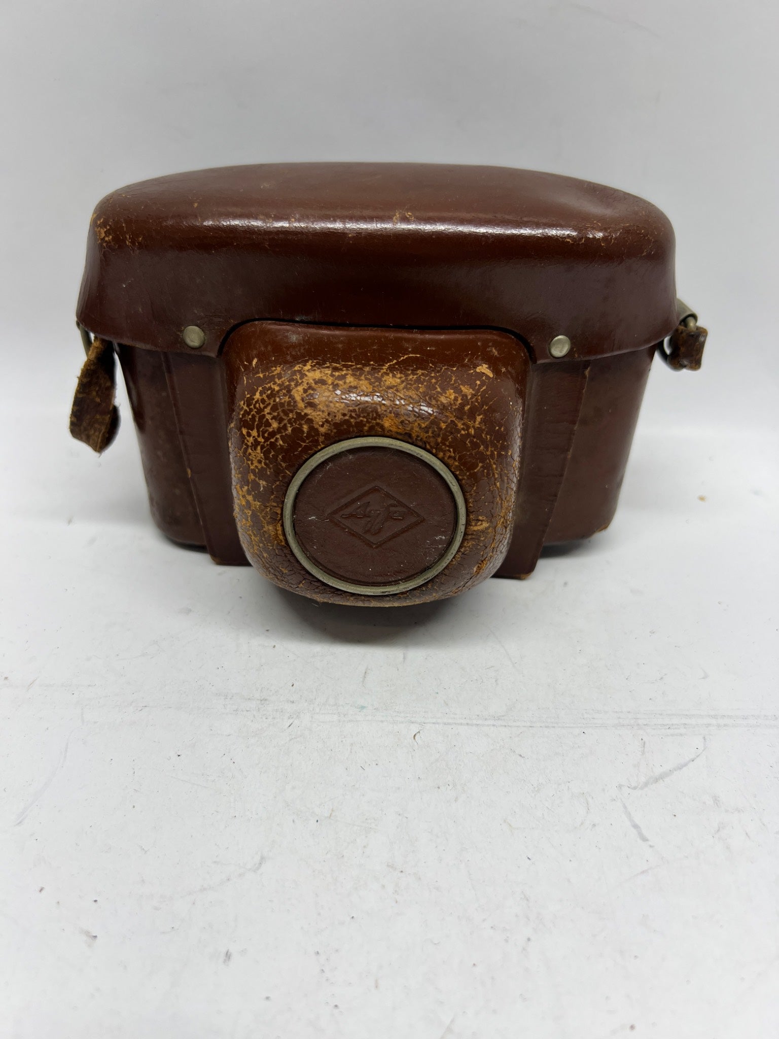 Vintage German Leather Camera Case - Diamond Logo