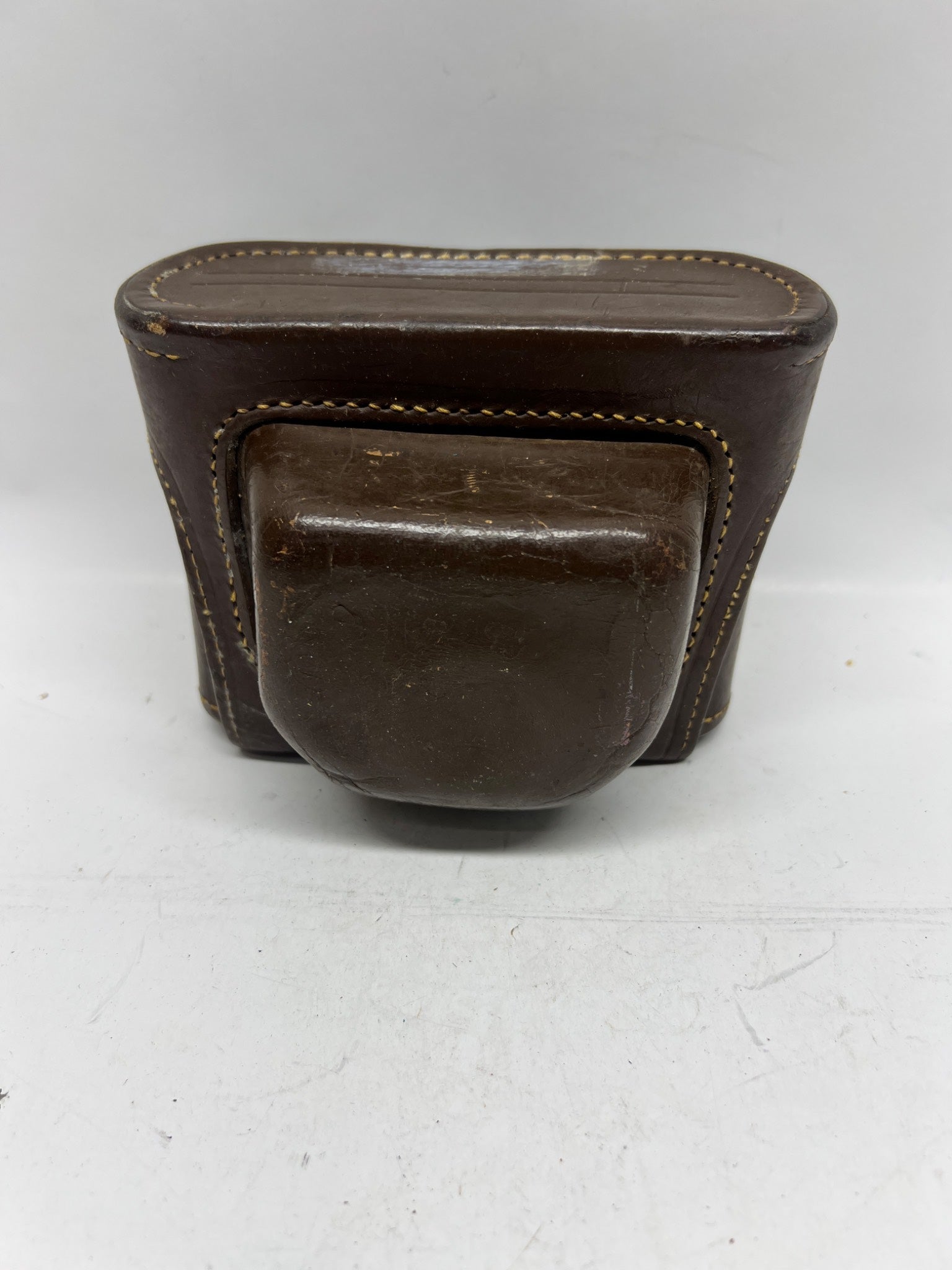 Vintage Brown Leather Compact Camera Case