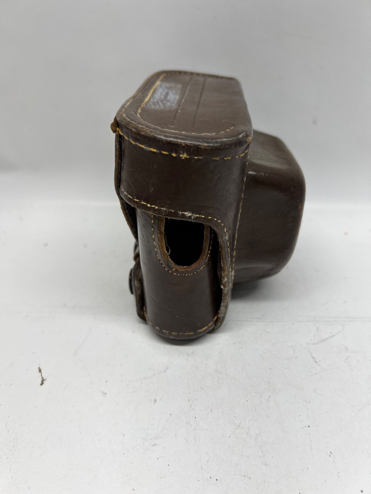 Vintage Brown Leather Compact Camera Case