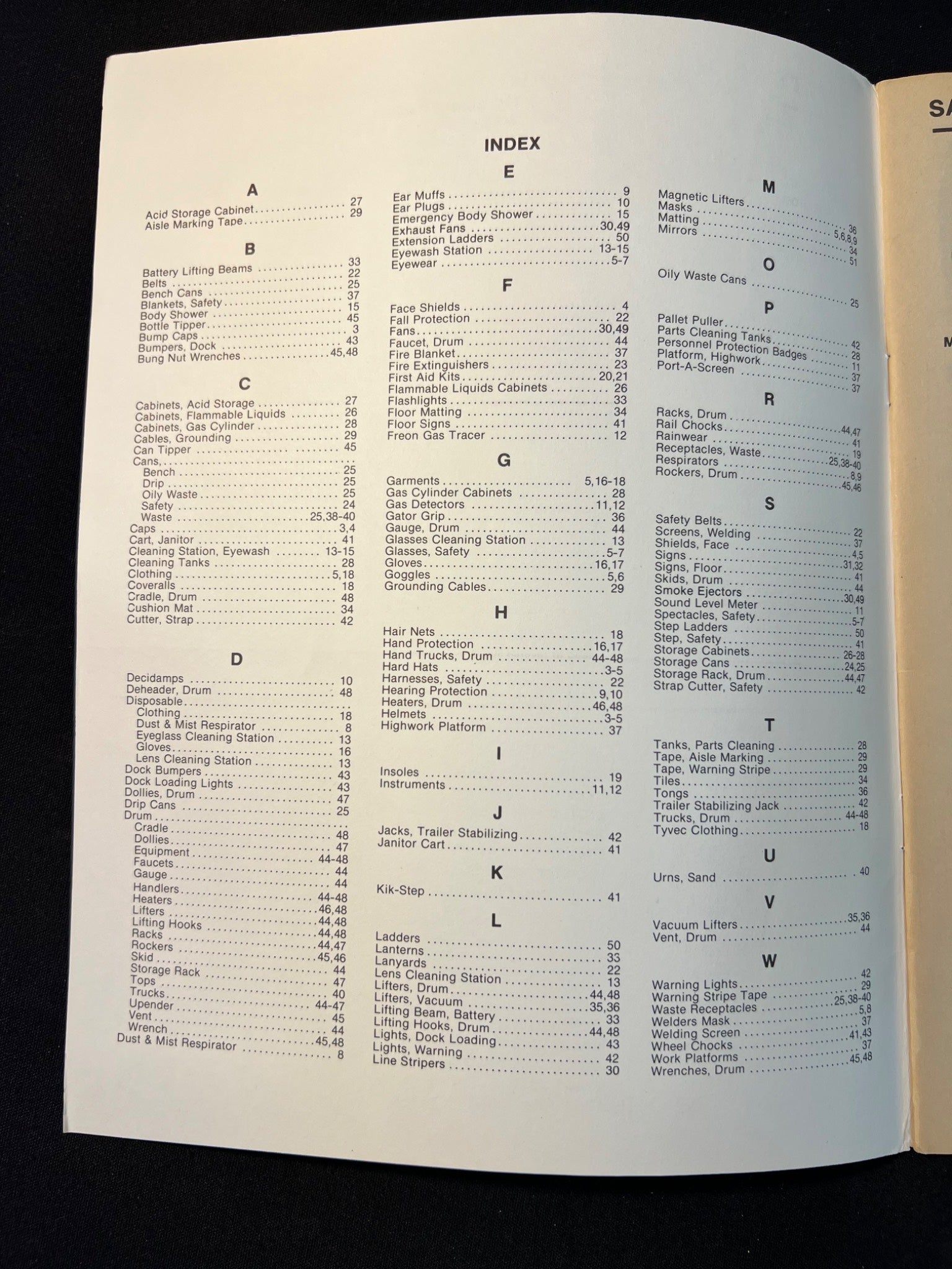 Tenaquip Safety Catalogue, Yellow Cover