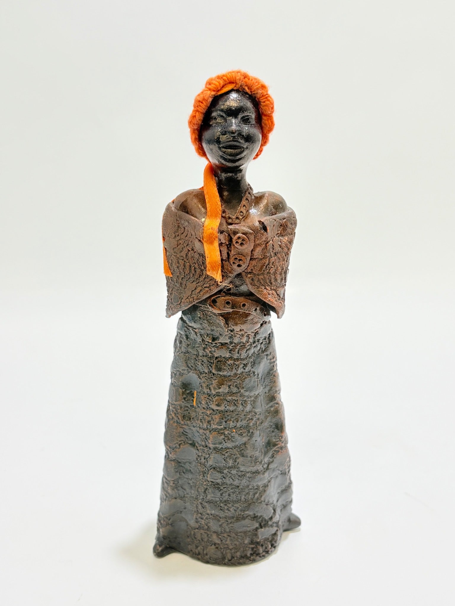 1980s Handmade Ceramic Figurine from Cuba