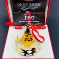 Georg Jensen Christmas ornament from 1997 in a red box with a black interior label.