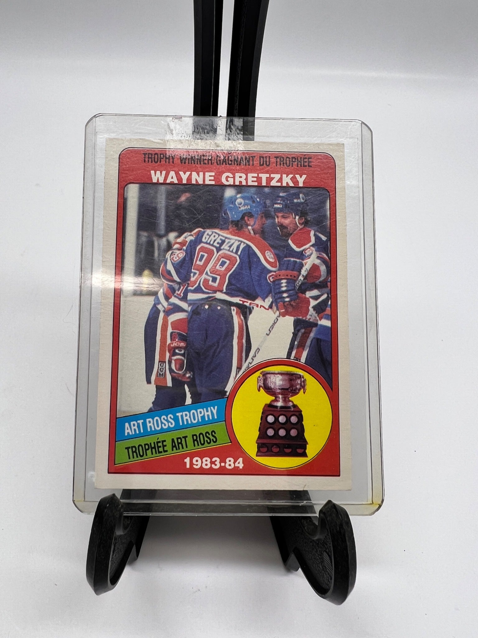 1984-85 O-Pee-Chee Wayne Gretzky #385 - Art Ross Trophy Winner