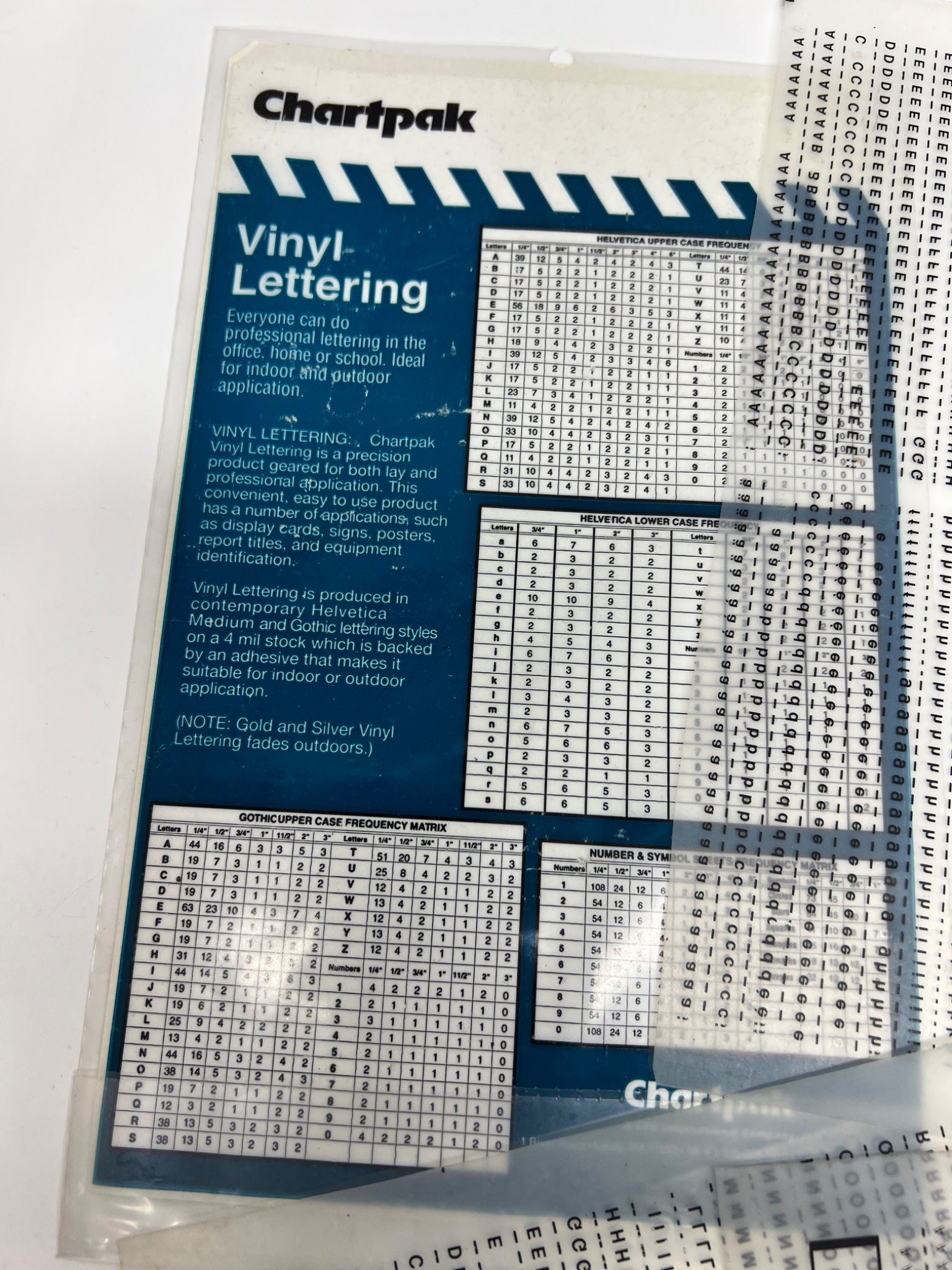 Vintage Chartpak Dry Transfer Lettering Sheets - Assorted Lot