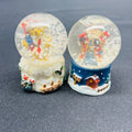 Two Small Christmas Snow Globes