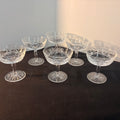 Waterford Crystal Clare 4 1/8” tall, sherbet, champagne, coupe glasses, ￼- Set of 6