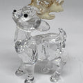 Swarovski Crystal Reindeer Figurine with Gold Antlers (Retired)