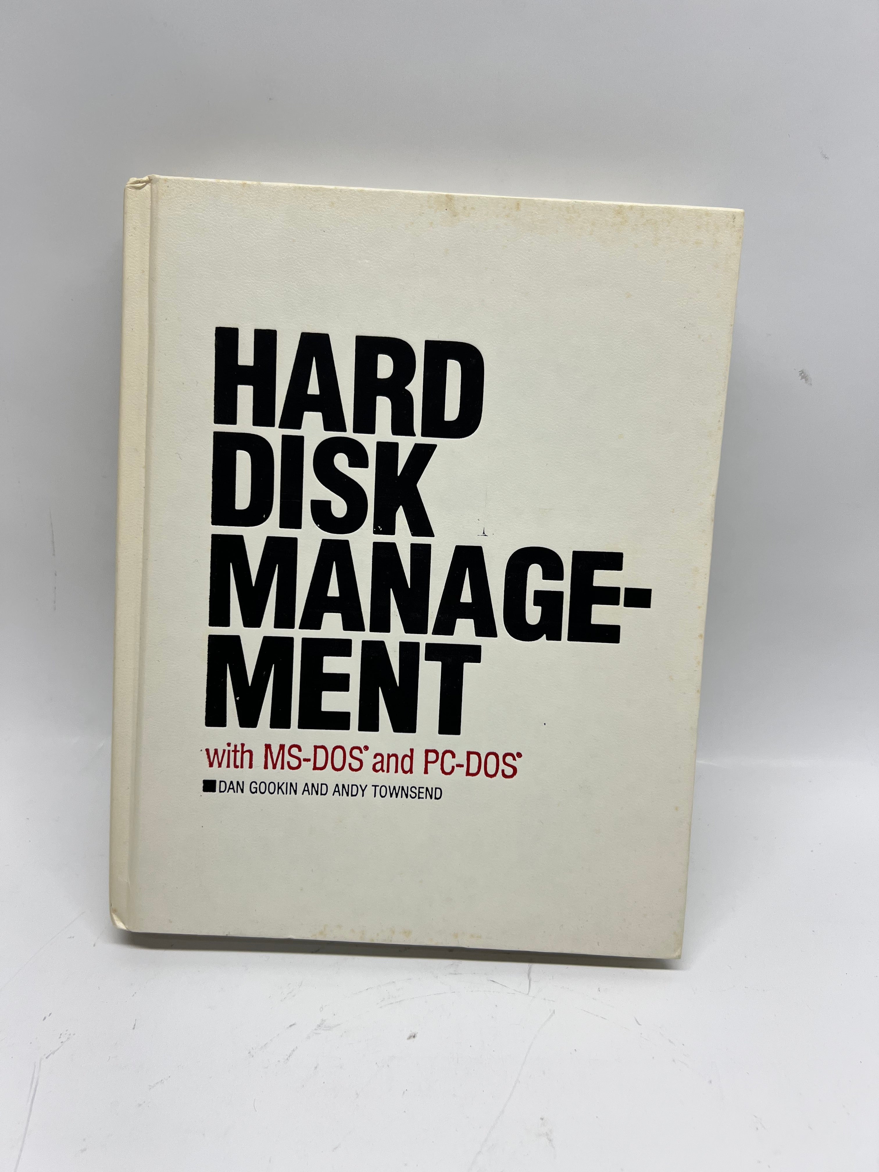 "Hard Disk Management with MS-DOS and PC-DOS" Hardcover Book 1st edition 3rd printing