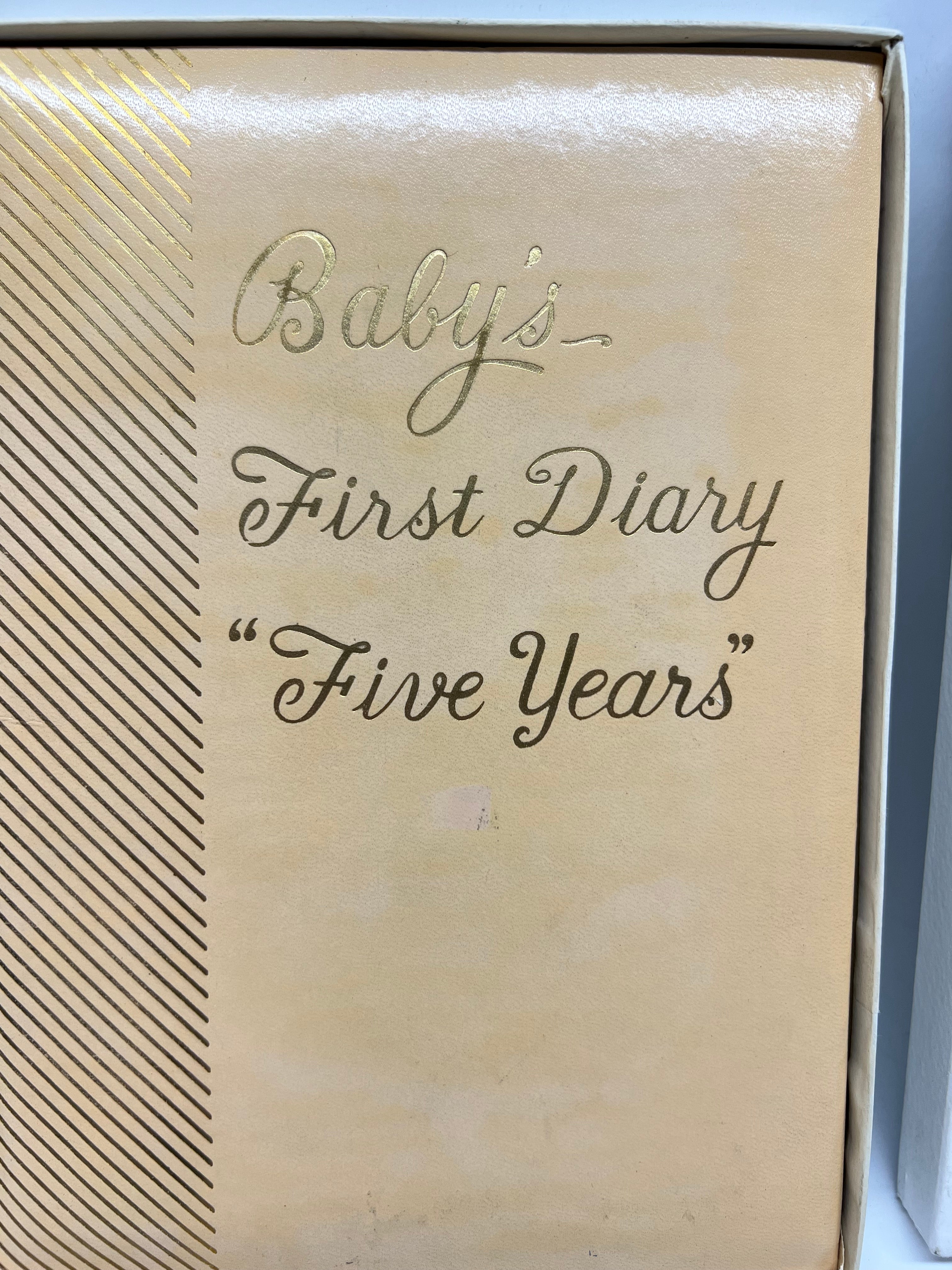 Vintage Mid-Century "Baby’s First Diary" - 5 Year Memory Book (New in Box)