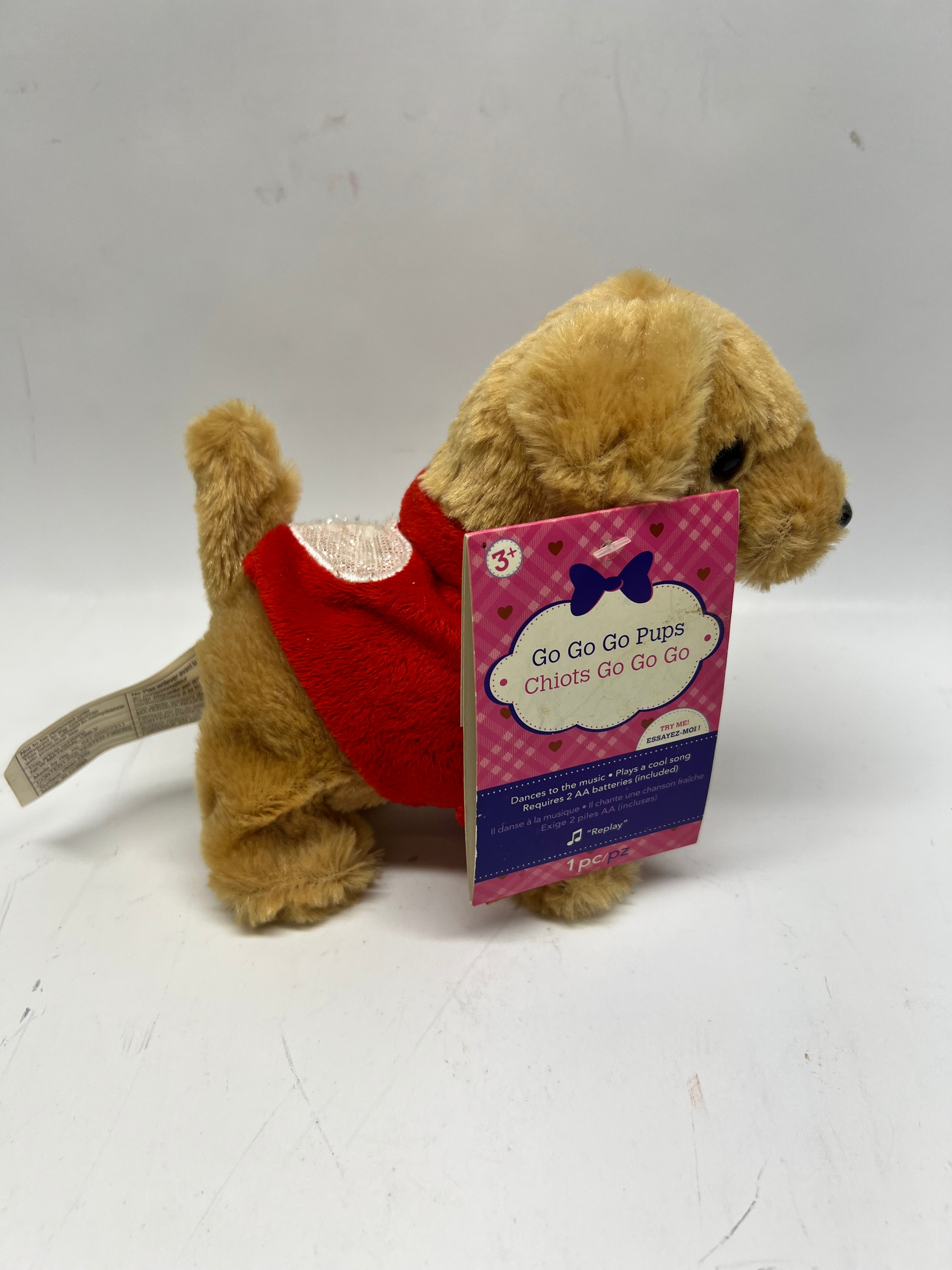 New with Tags Go Go Go Pups Animated Dancing Plush Dog