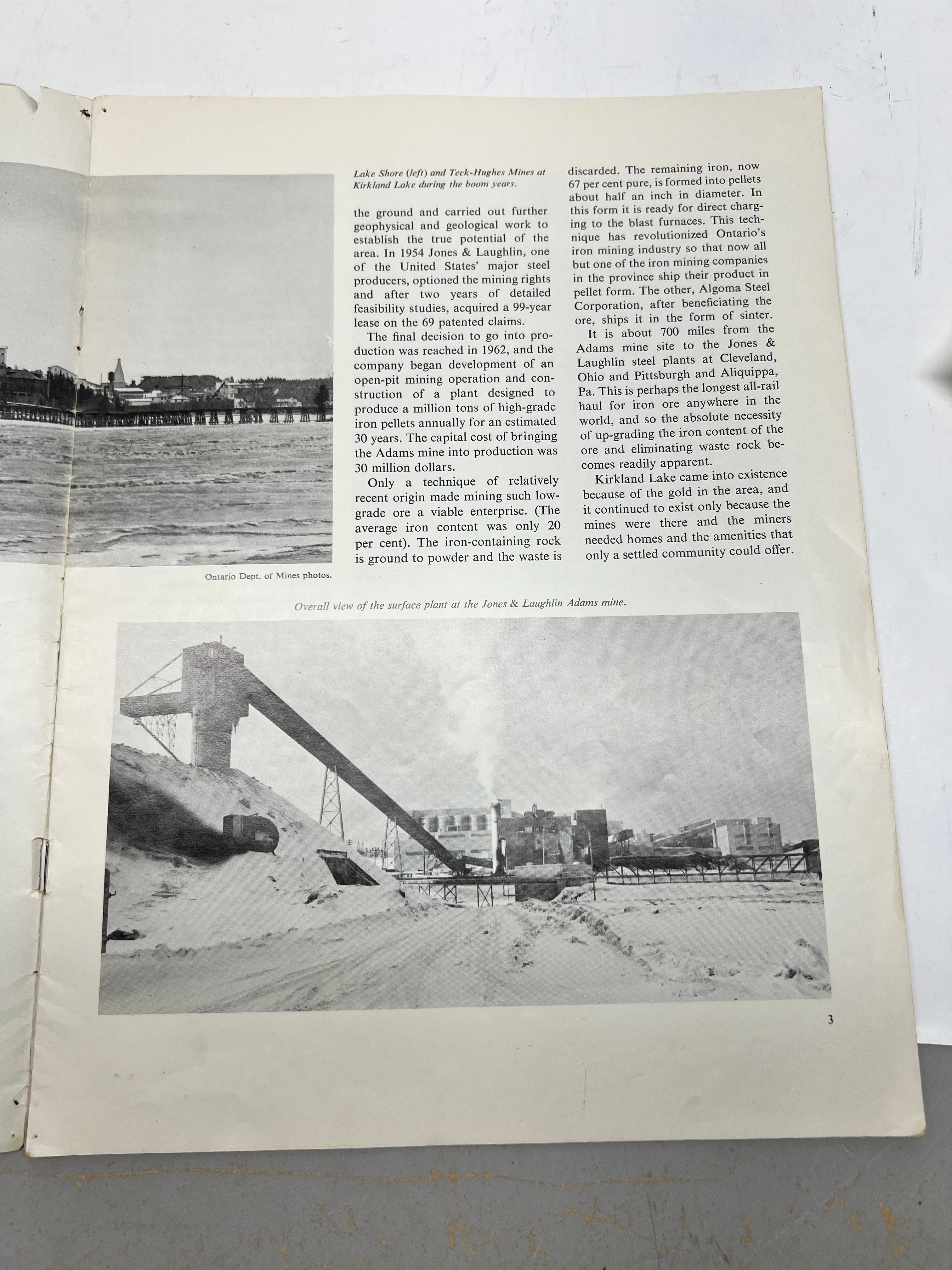 Vintage Kirkland Lake - 50 Golden Years History Book (1969)