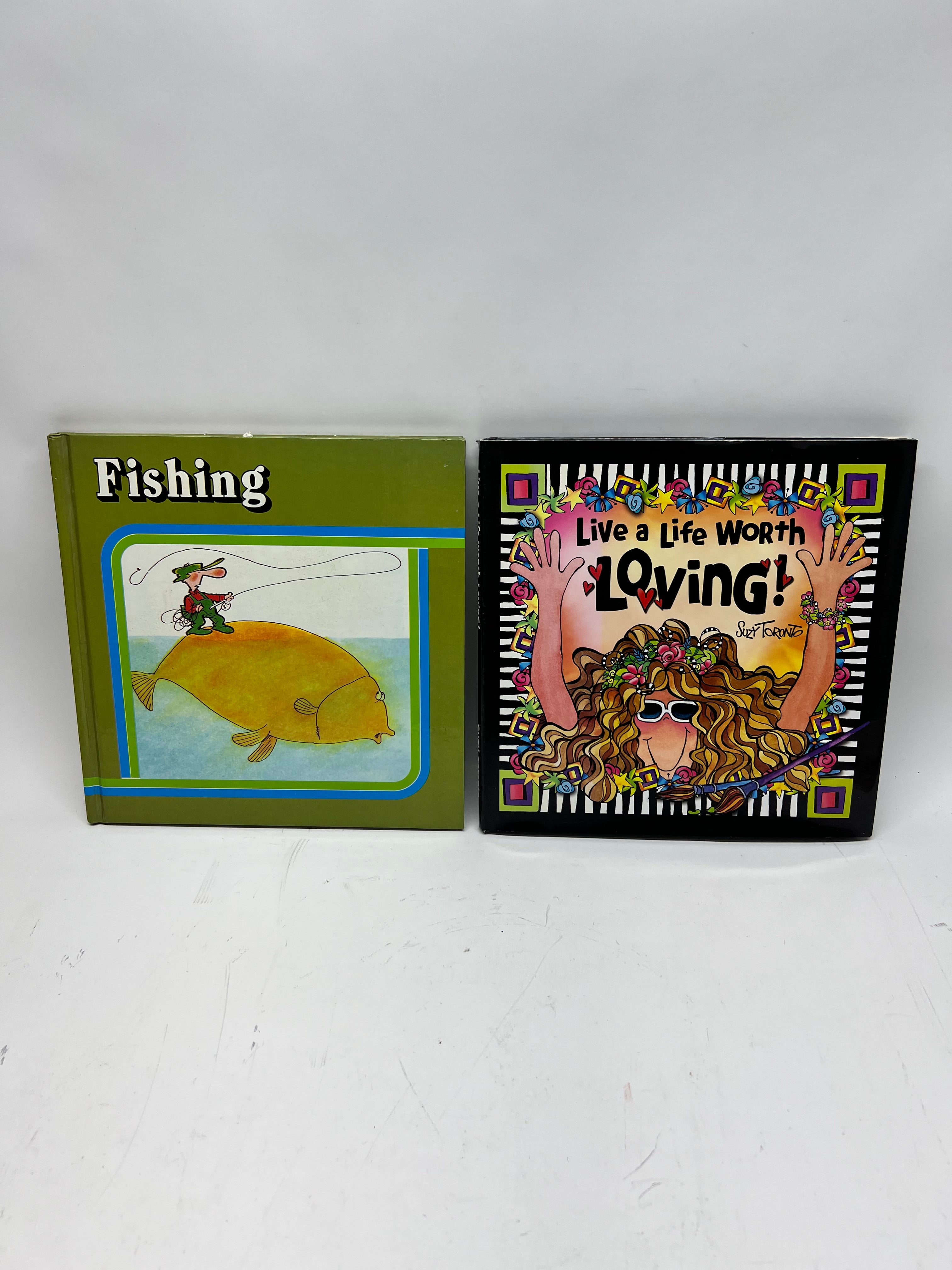 Vintage Humor & Inspiration Book Set - Suzy Toronto & Fishing Cartoons