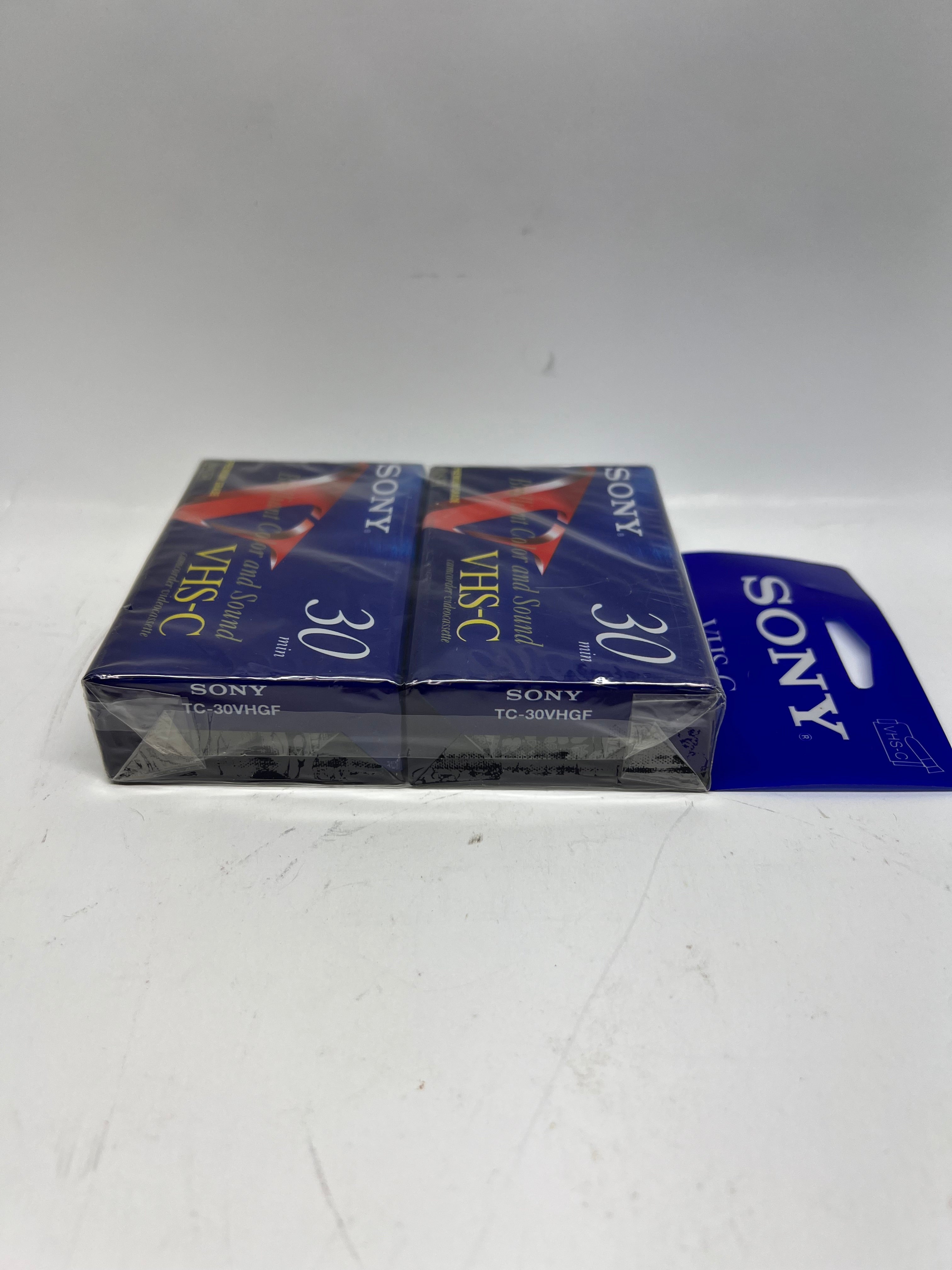 Brand New Sealed Sony VHS-C 30-Min Camcorder Videocassettes - 2 Pack