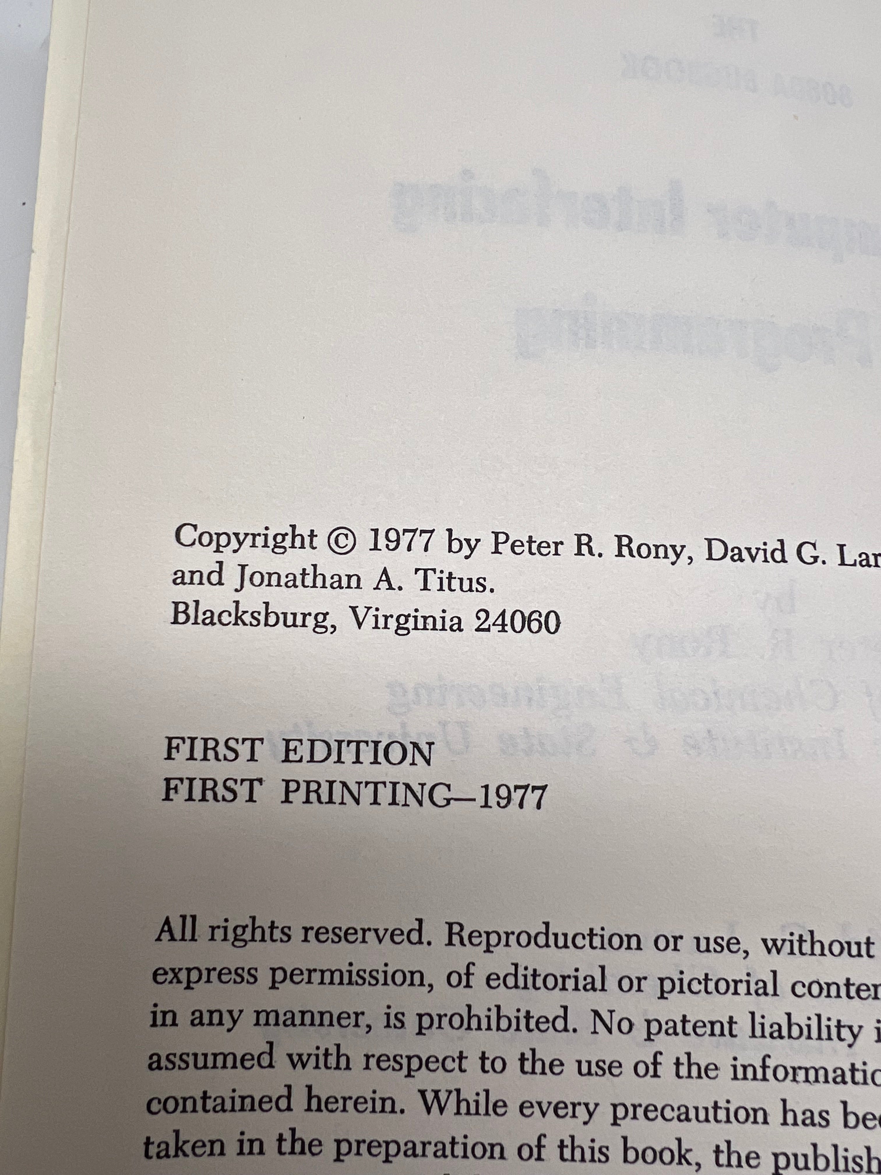 1977 "The 8080A Bugbook"  First Edition First Printing