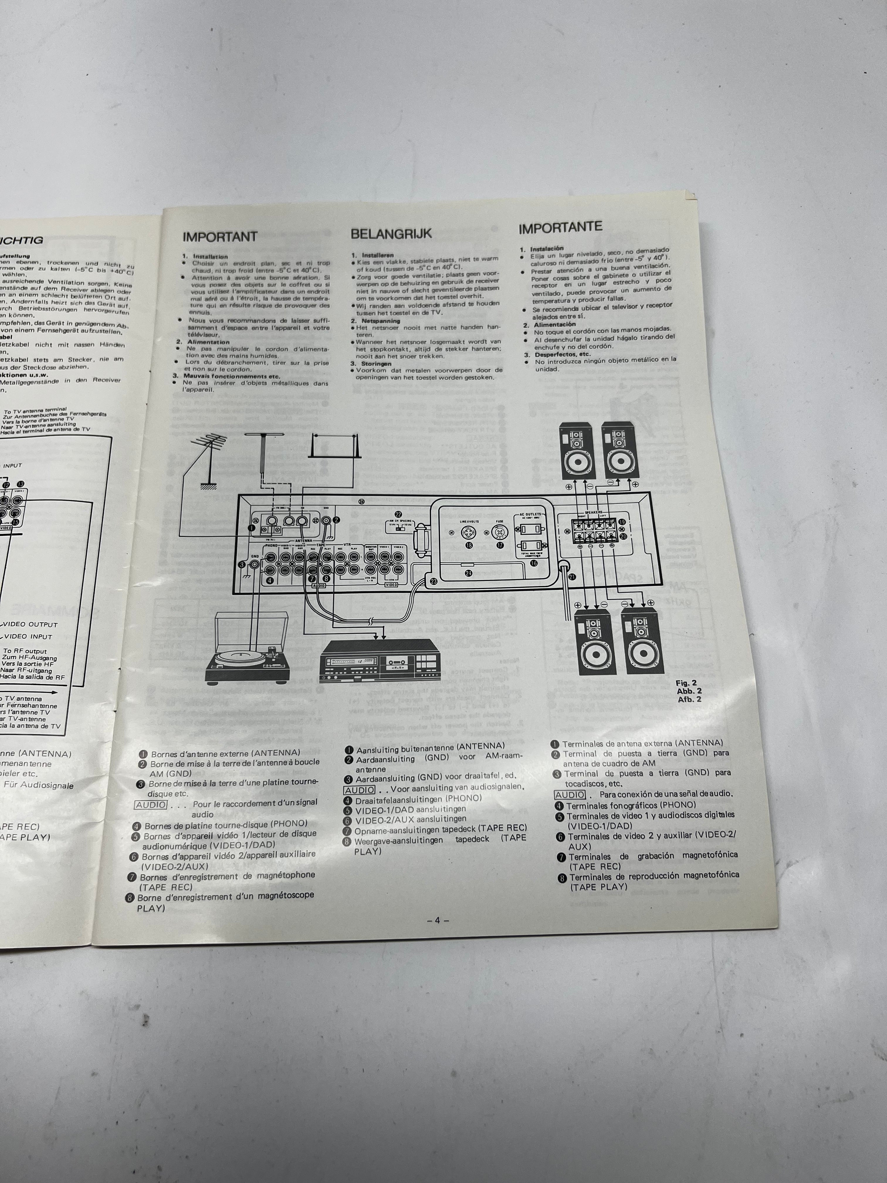 JVC R-X350VB Stereo Receiver Original Instruction Manual