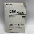 Sony MZ-N10 Walkman Net MD MiniDisc Recorder Operating Instructions Manual