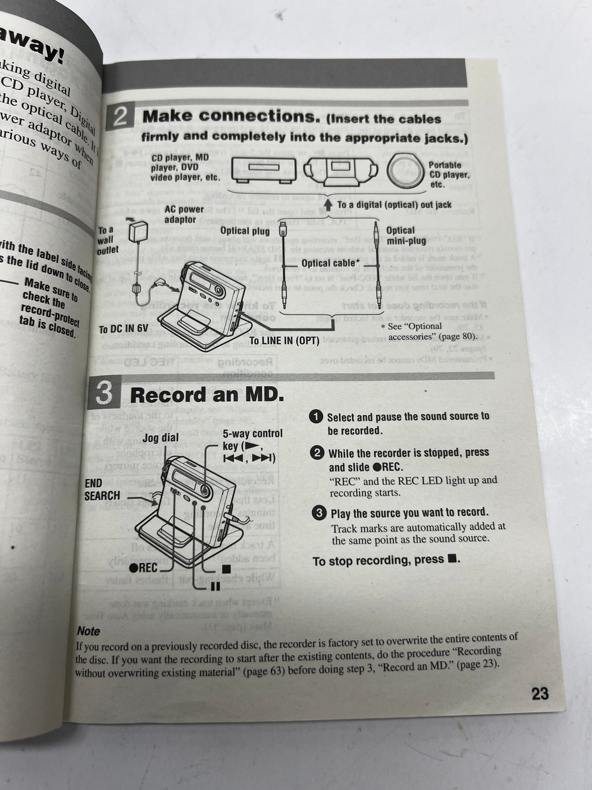 Sony MZ-N10 Walkman Net MD MiniDisc Recorder Operating Instructions Ma ...