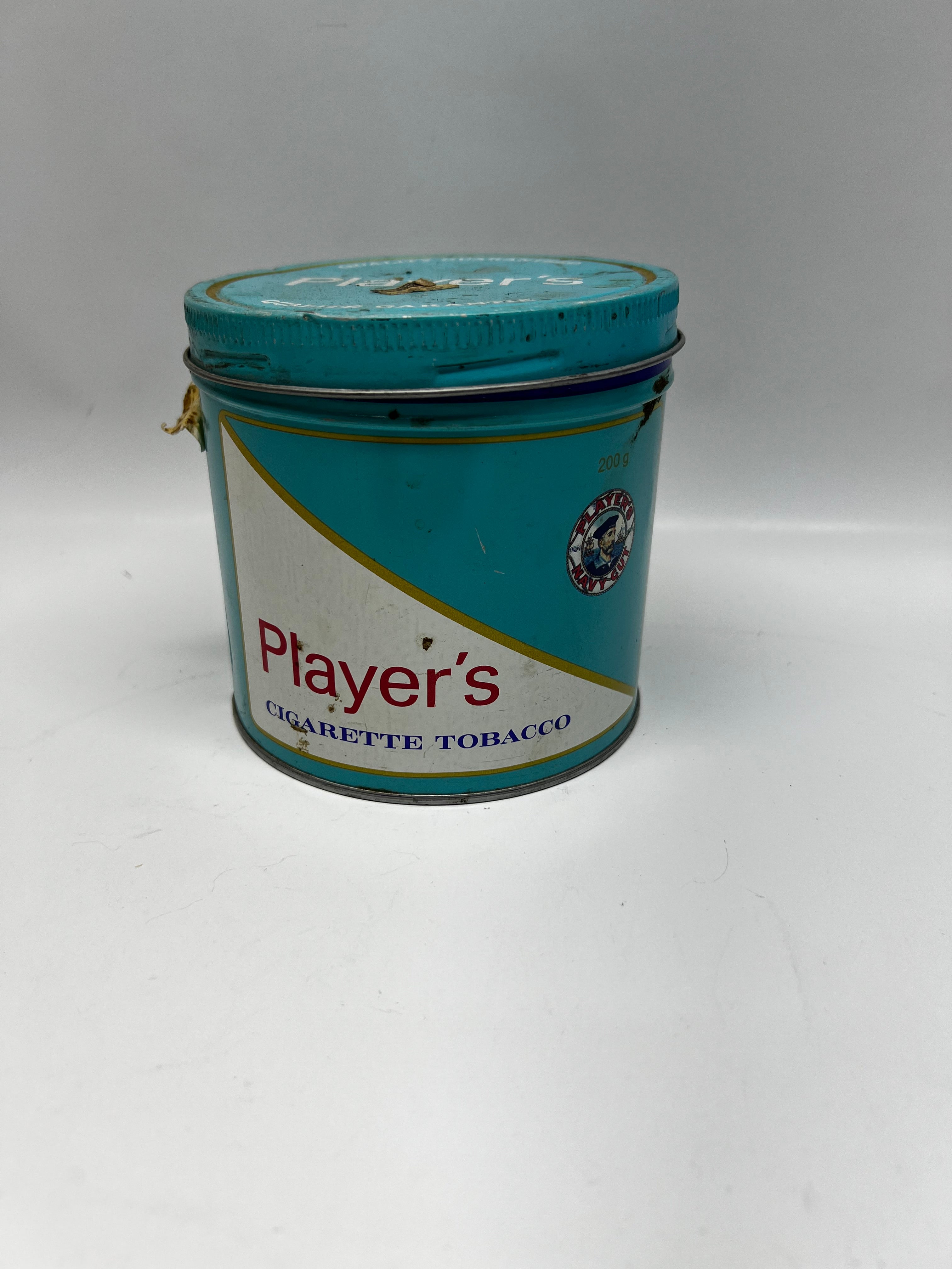 Player's Cigarette Tobacco Tin - 200g Blue/White Canister