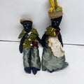 Caribbean Handmade Cloth Dolls Pair - Market Woman & Man - Folk Art