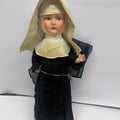 1940s Composition Nun Doll - Hand-Painted with Rosary & Crucifix