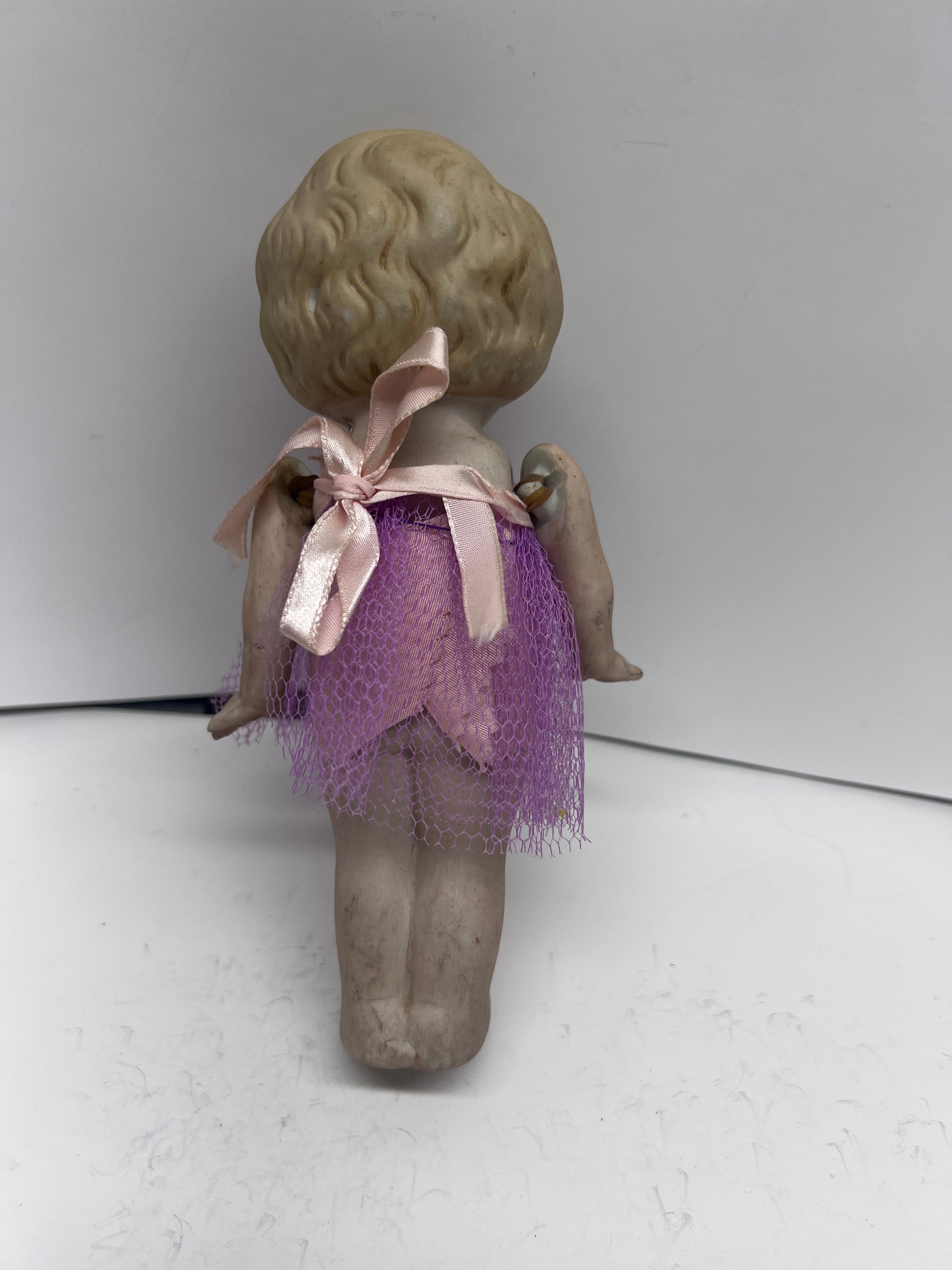 1920s All-Bisque Googly Eye Doll - Side Glancing - Blonde Flapper