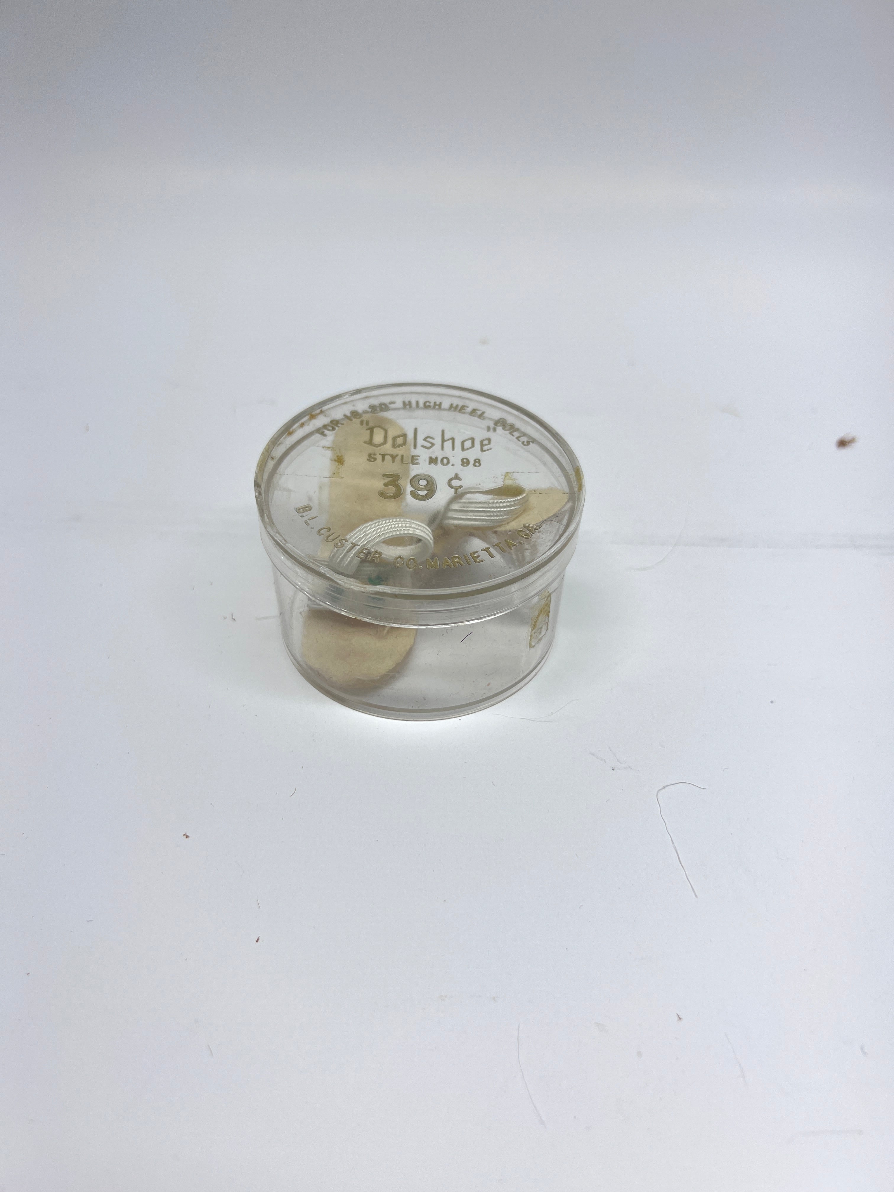 Doll High Heel Sandals - Clear Heels - Style No. 98 - Original Plastic Case