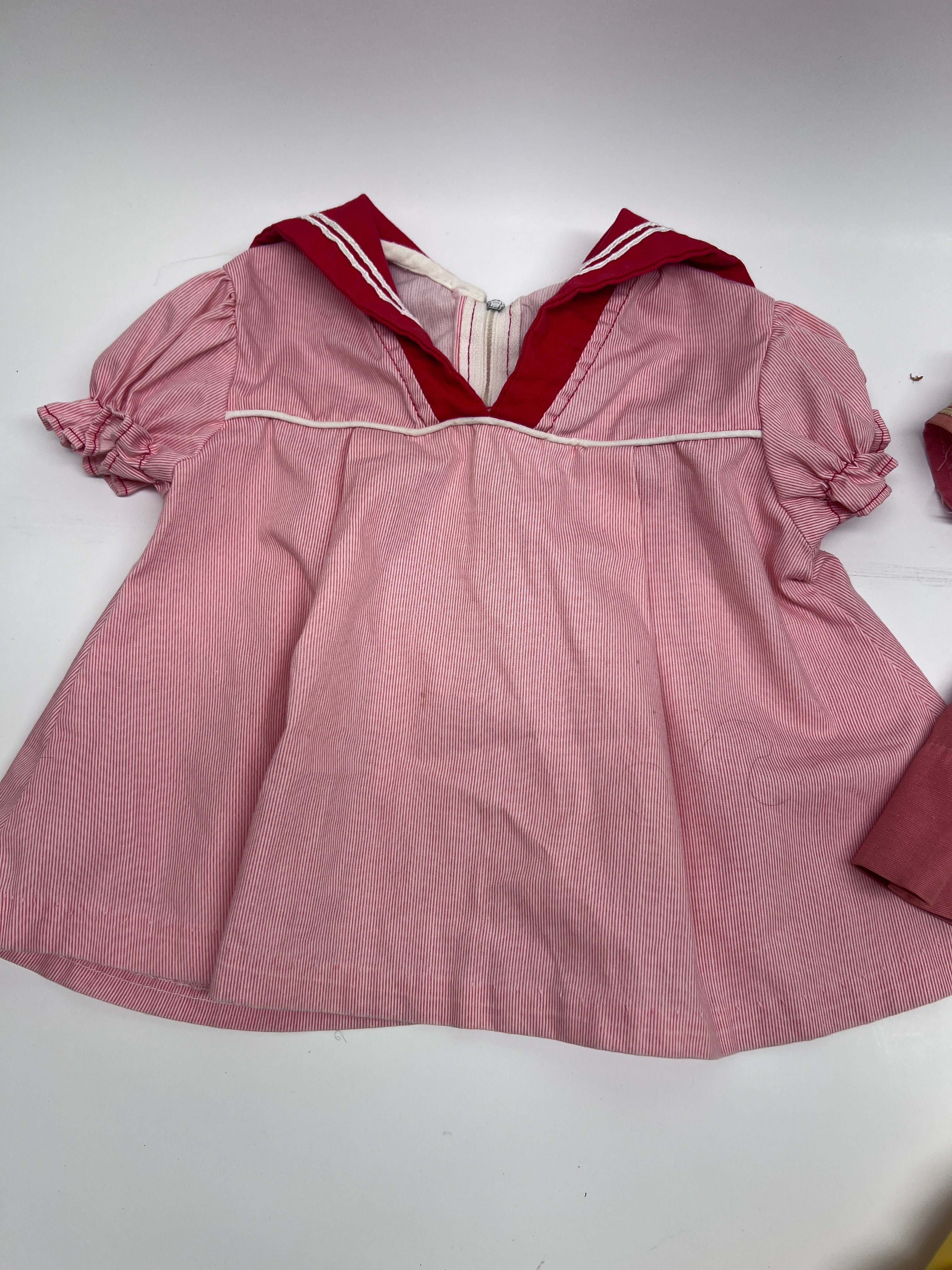1940s-1950s Doll Clothes Collection - 3 Outfits (Sailor, Satin, Pleated)