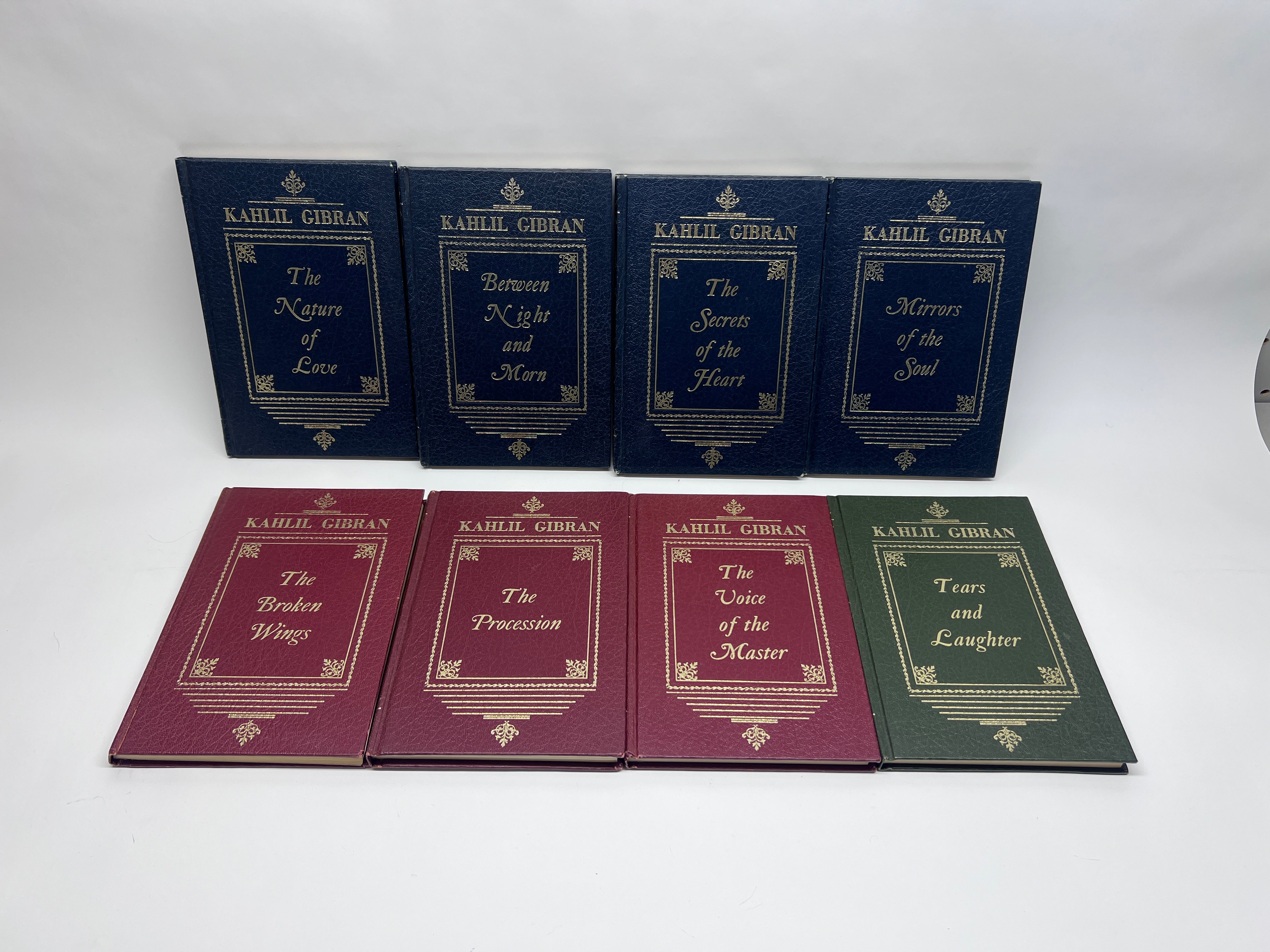 Vintage Kahlil Gibran 8-Book Matching Set - Philosophical Library Faux Leather