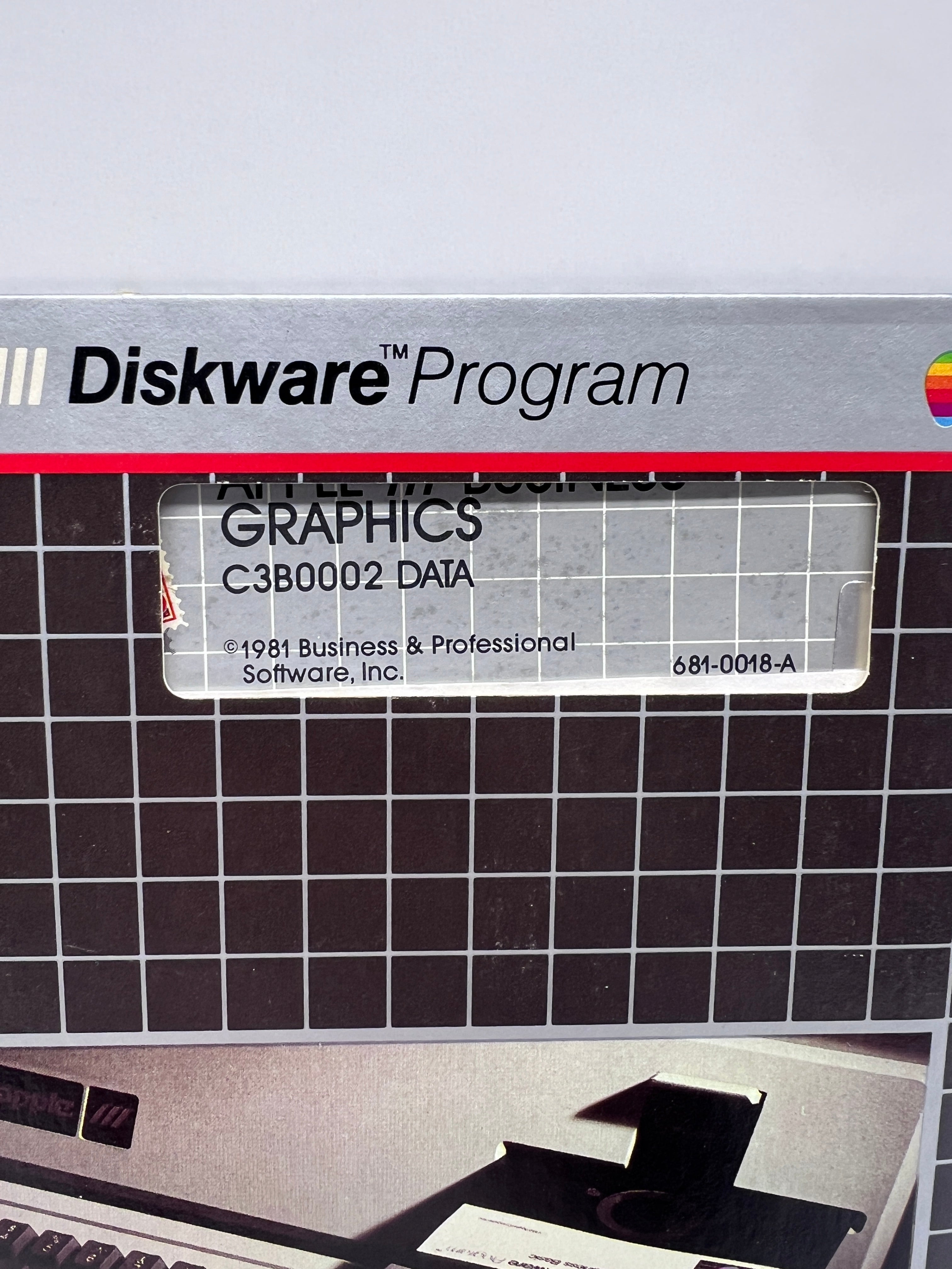 1981 Apple III Business Graphics Diskware Program - Rare Vintage Software
