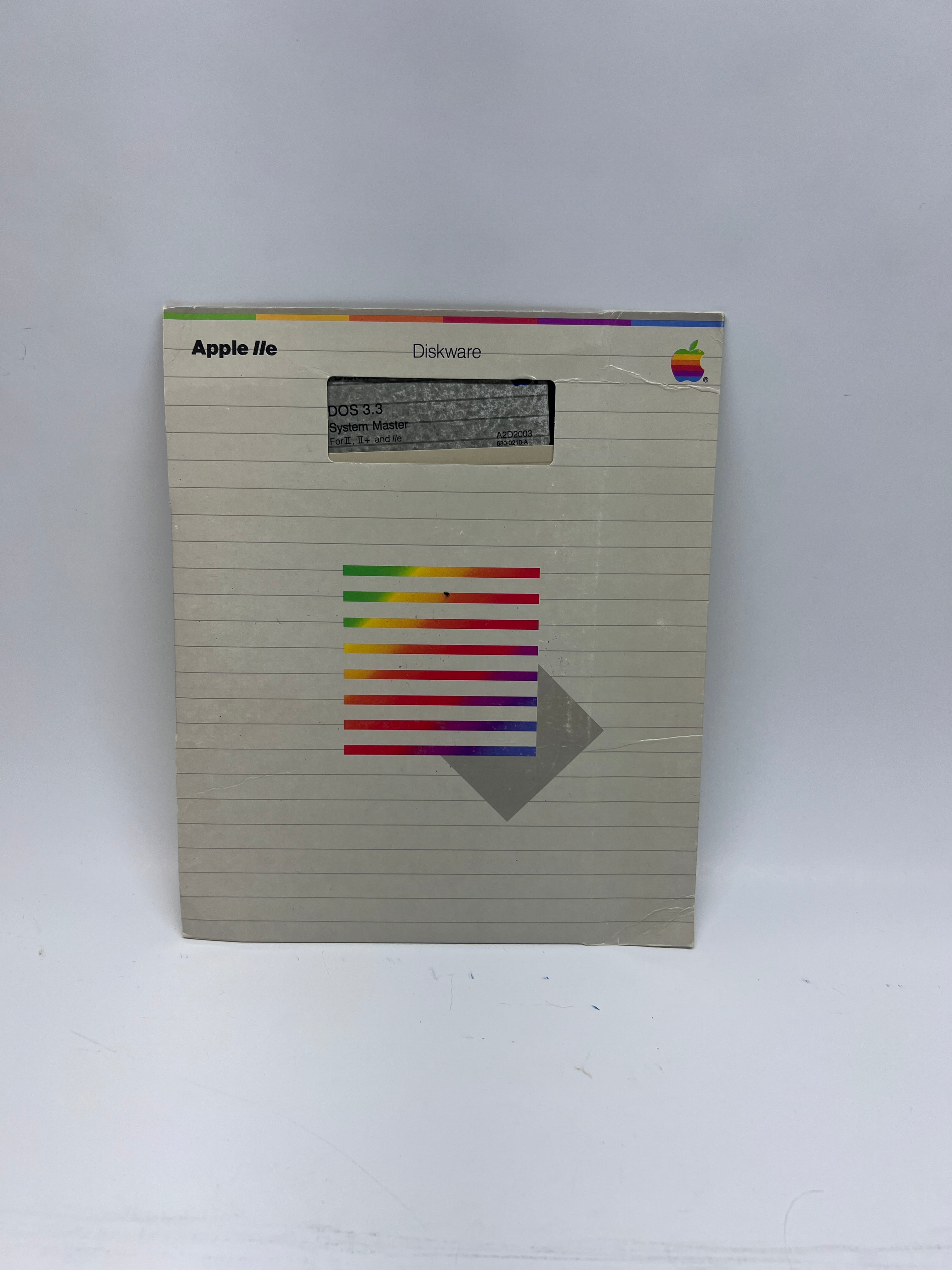 Vintage Apple IIe DOS 3.3 System Master Diskette with Original Sleeve - A2D2003
