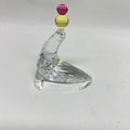 Swarovski Crystal Playing Seal with Pink and Yellow Balls #622526
