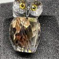 Swarovski Crystal Owl Figurine Golden Teak Medium 1003326 Austria