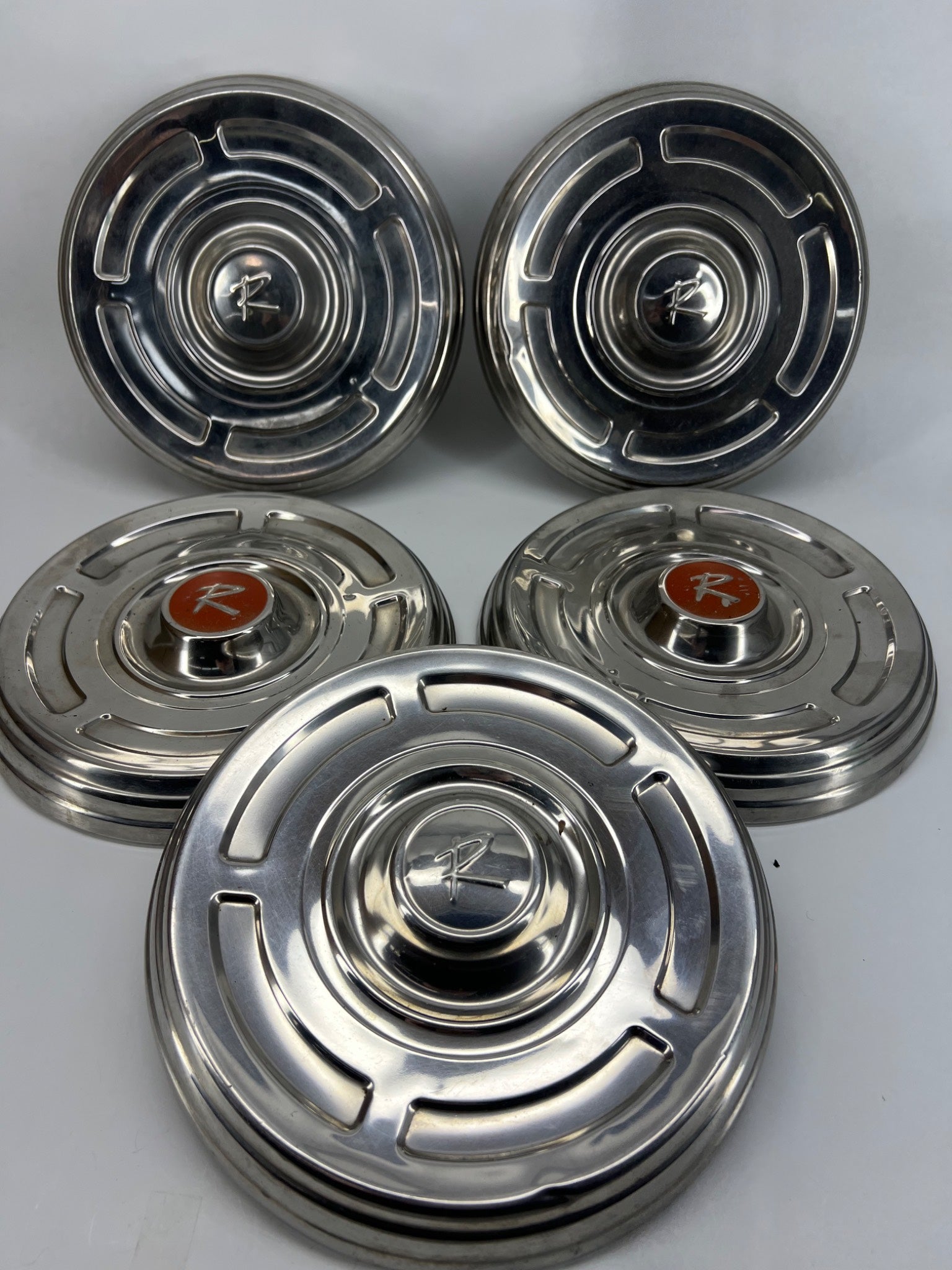 5 Rambler Hubcaps Made in USA 1960s