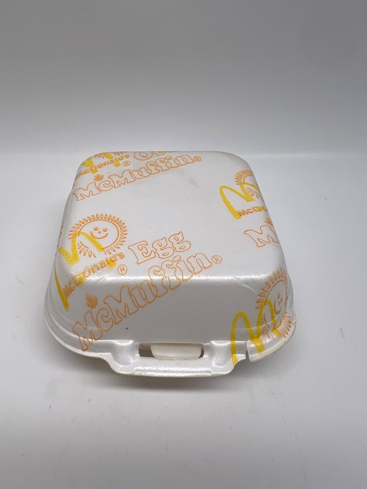 Vintage 1980s McDonald’s Egg McMuffin Styrofoam Box – RARE Clamshell