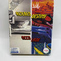 VHS cover of 'Altered Destiny' with colorful graphics and text on a white background