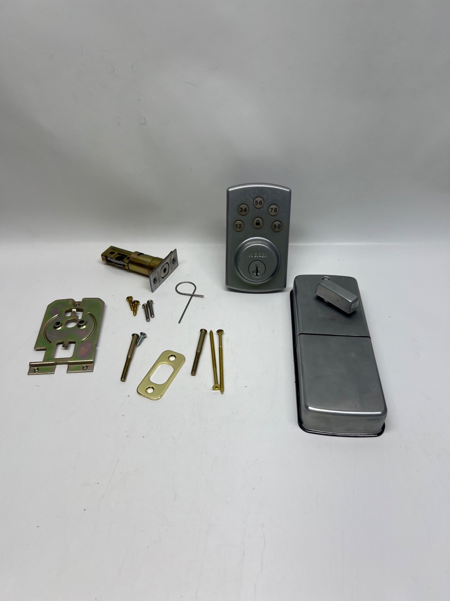 Weiser Keypad Deadbolt Lock 2015 Brushed Metal Keyless Entry Hardware Manual