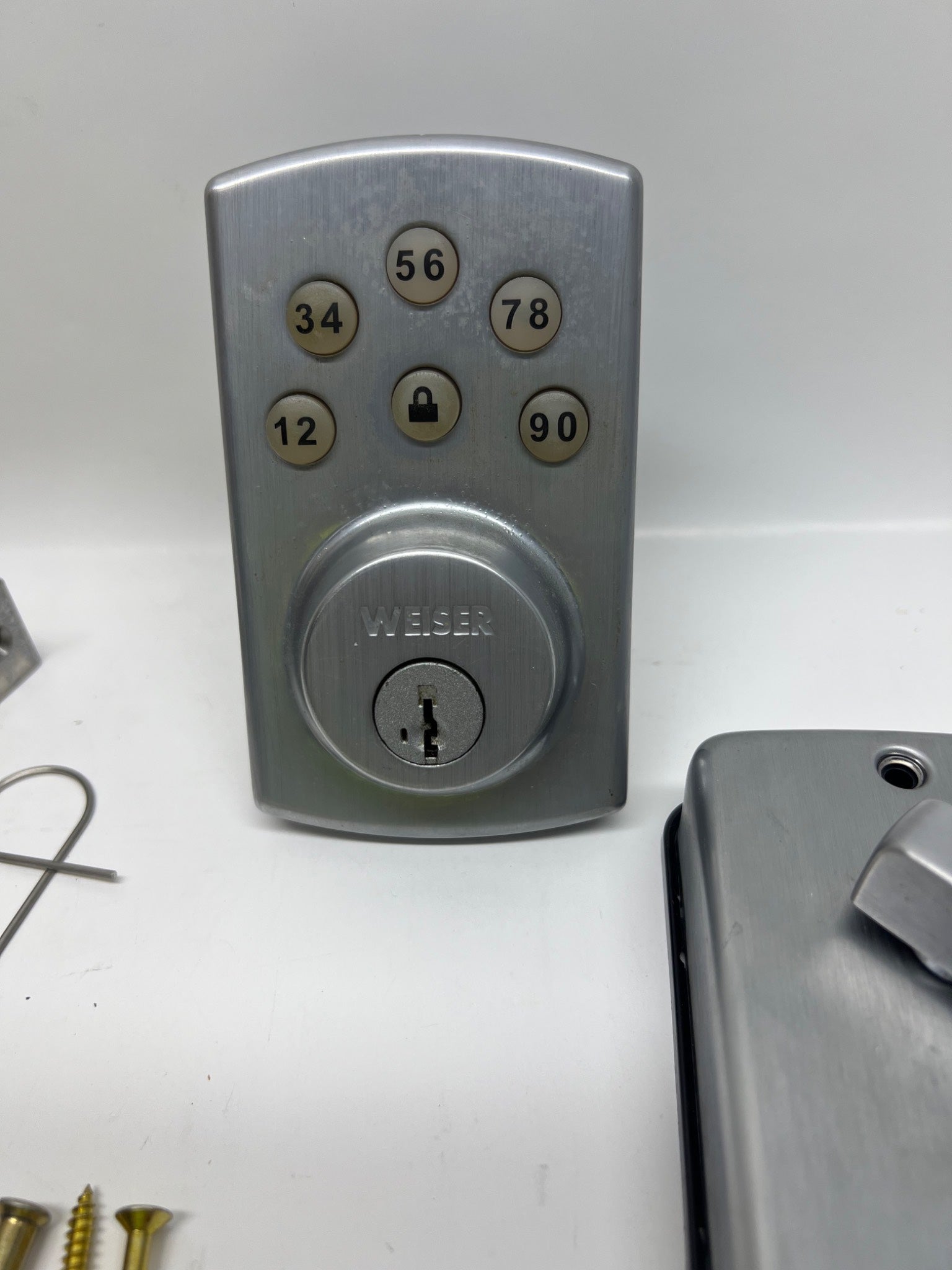 Weiser Keypad Deadbolt Lock 2015 Brushed Metal Keyless Entry Hardware Manual