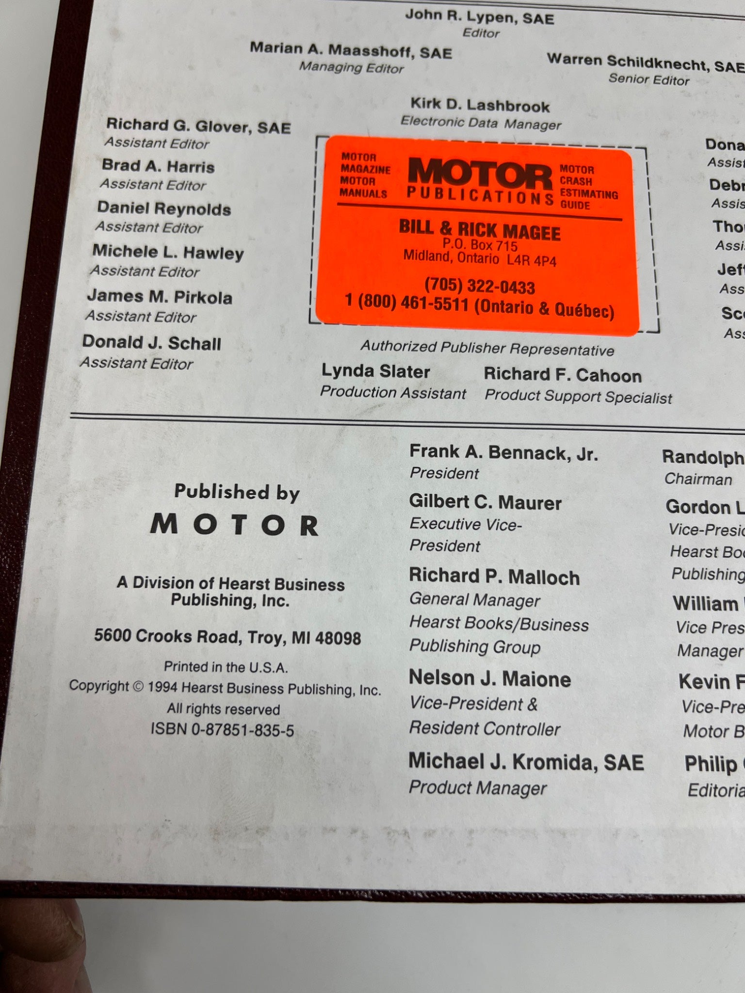 1991-1994 Imported Car Repair Manual