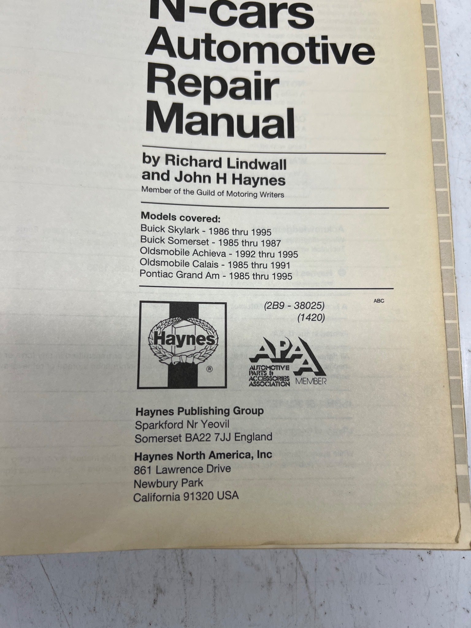 1986-1995 Haynes GM Repair Manual