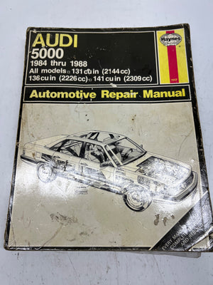 Audi 5000 automotive repair manual on a white background