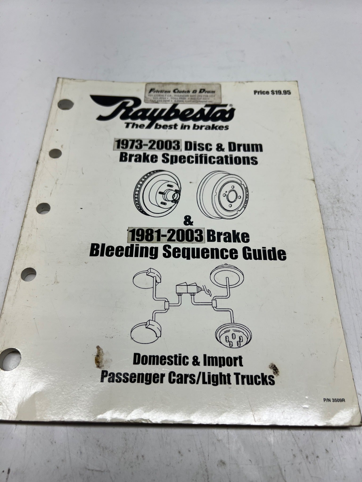 2003 Raybestos Brake Guide Printed in USA