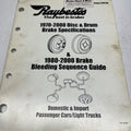 2000 Raybestos Brake Specification Guide