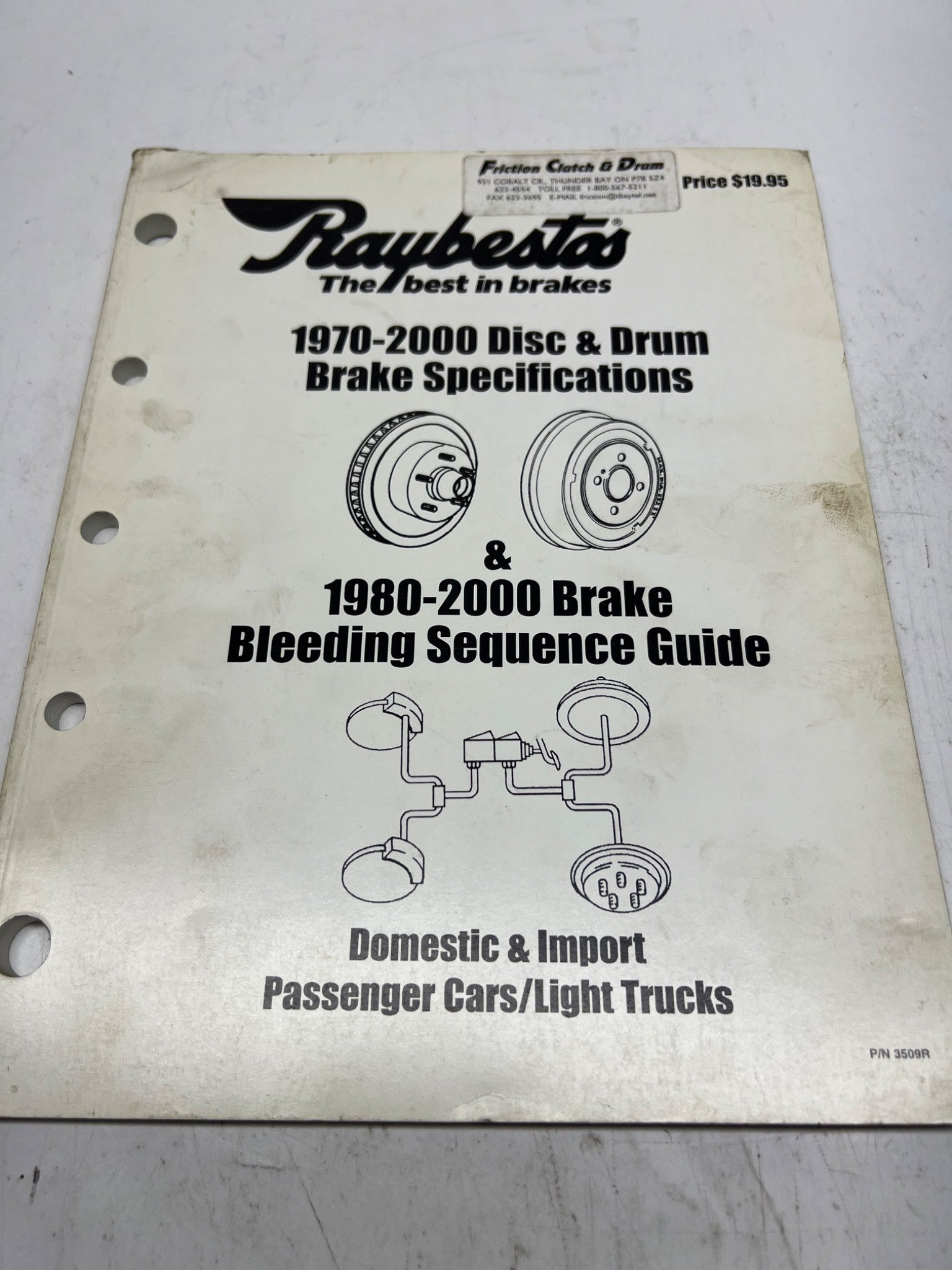2000 Raybestos Brake Specification Guide