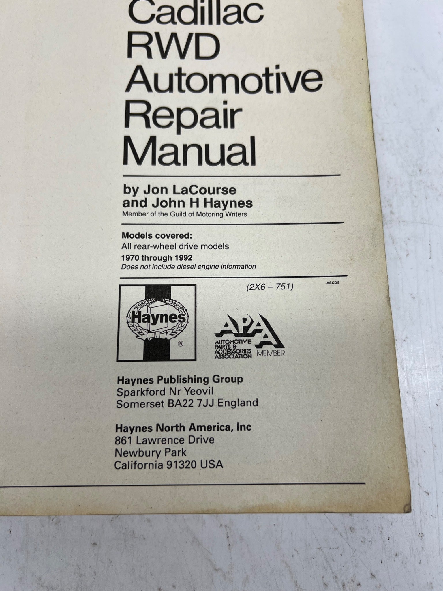 1970-1992 Cadillac RWD Repair Manual
