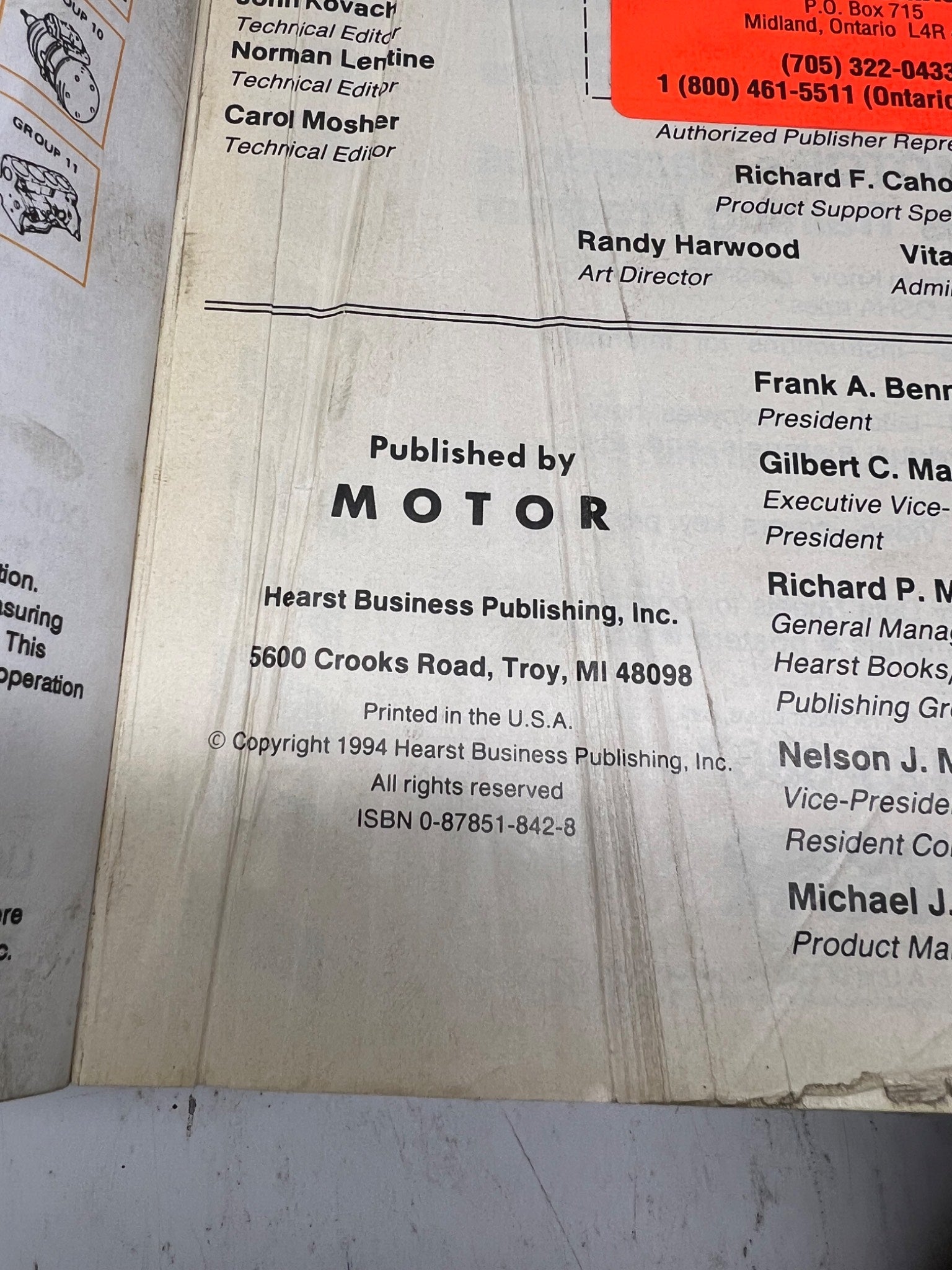 1995 Parts & Time Guide Published in USA